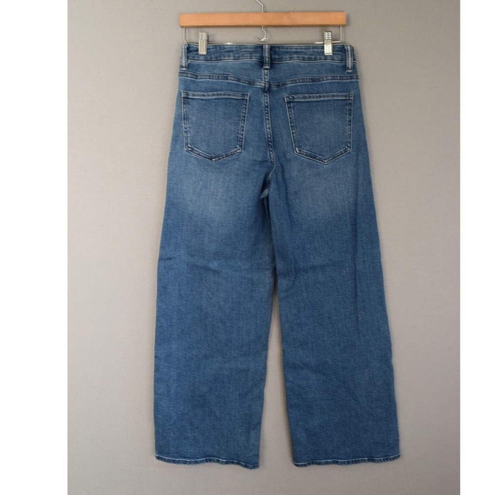 Quince Bella Stretch Wide Leg Jeans 29 Seaside Blue High Rise Denim Womens - Picture 2 of 5